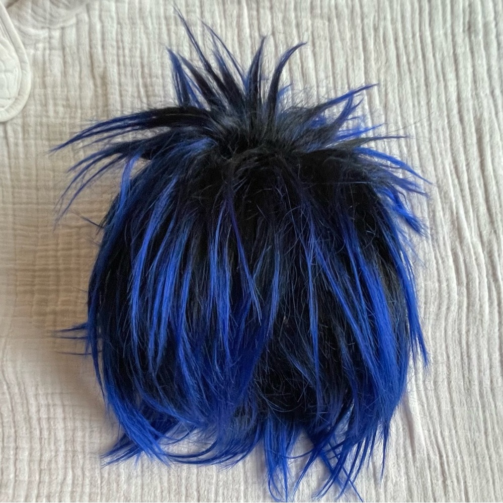 Electric Blue & Black Short Layered Hair Wig by Modu